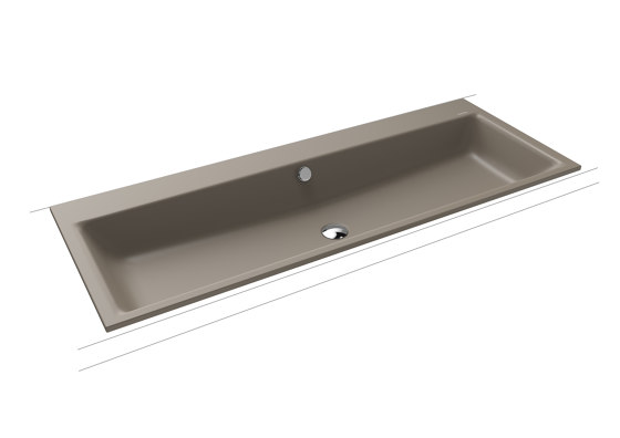 Puro Built-in double washbasin warm grey 60 | Lavabi | Kaldewei