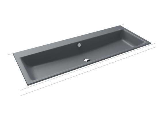 Puro Built-in double washbasin cool grey 70 | Lavabos | Kaldewei
