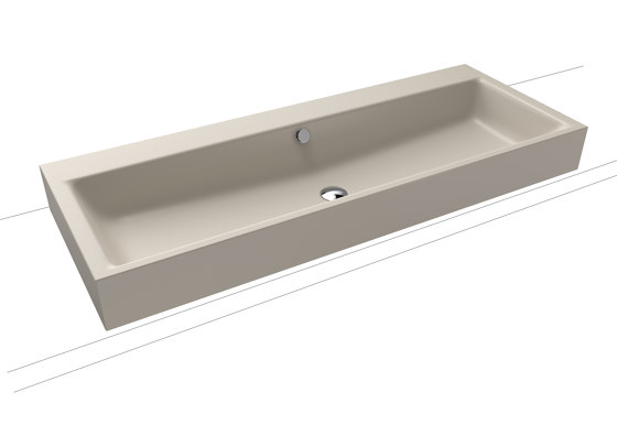 Puro countertop double washbasin warm grey 10 | Lavabi | Kaldewei