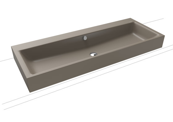 Puro countertop double washbasin warm grey 60 | Lavabi | Kaldewei