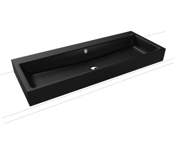 Puro countertop double washbasin cool grey 90 | Lavabi | Kaldewei