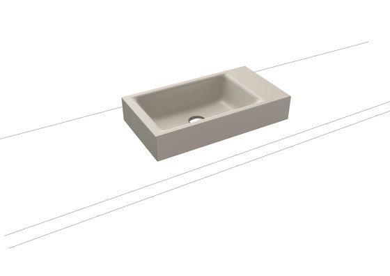 Puro countertop handbasin warm grey 10 | Lavabi | Kaldewei