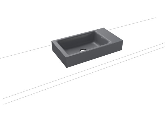 Puro countertop handbasin cool grey 70 | Wash basins | Kaldewei