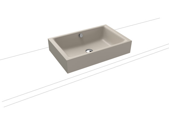 Puro S countertop washbasin 120mm warm grey 10 | Wash basins | Kaldewei
