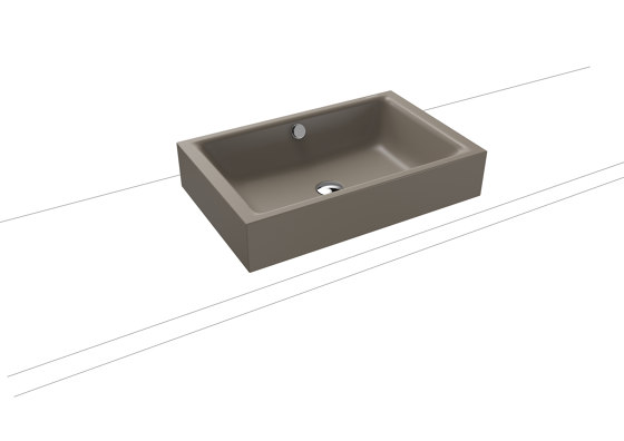 Puro S countertop washbasin 120mm warm grey 60 | Lavabi | Kaldewei