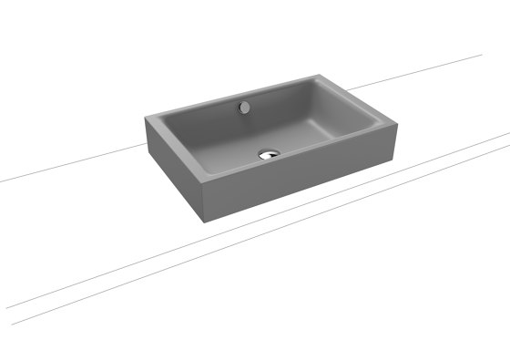 Puro S countertop washbasin 120mm cool grey 30 | Wash basins | Kaldewei