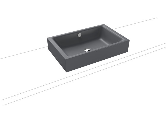 Puro S countertop washbasin 120mm cool grey 70 | Lavabos | Kaldewei