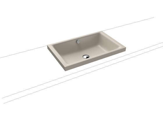 Puro S countertop washbasin 40mm warm grey 10 | Lavabos | Kaldewei