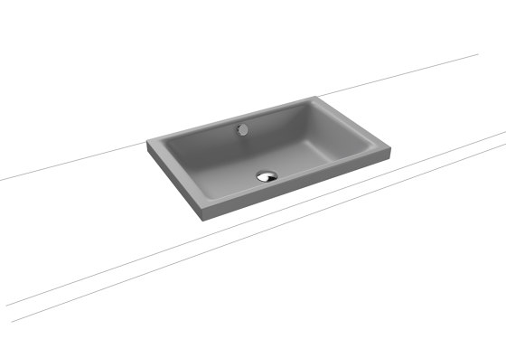 Puro S countertop washbasin 40mm cool grey 30 | Lavabos | Kaldewei