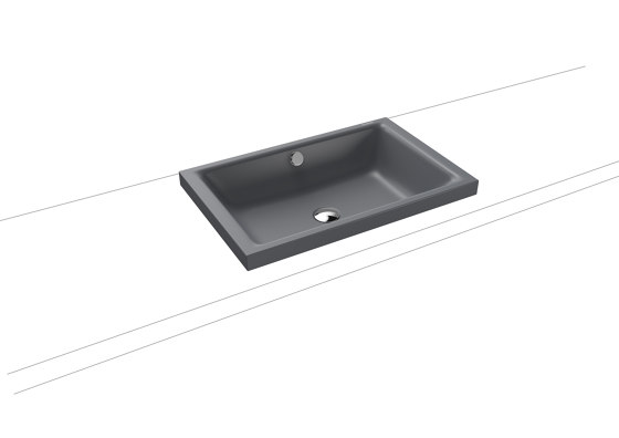 Puro S countertop washbasin 40mm cool grey 70 | Lavabos | Kaldewei