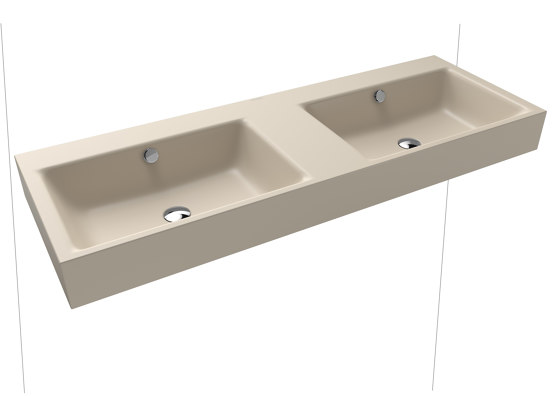 Puro wall-hung double washbasin (two depressions) warm beige 20 | Wash basins | Kaldewei