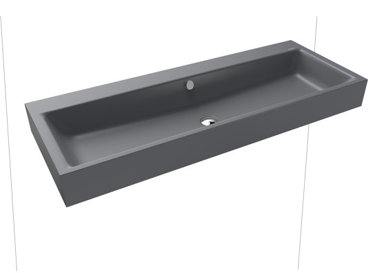 Puro wall-hung double washbasin cool grey 70 | Wash basins | Kaldewei