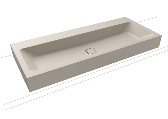 Cono Wall-hung double washbasin warm grey 10 | Wash basins | Kaldewei