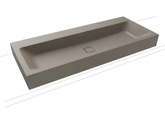 Cono Wall-hung double washbasin warm grey 60 | Wash basins | Kaldewei