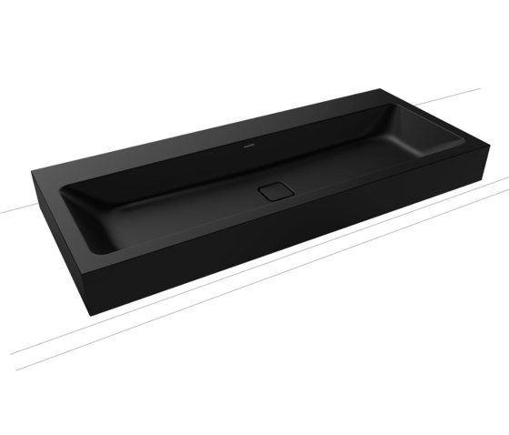 Cono Wall-hung double washbasin black matt 100 | Wash basins | Kaldewei