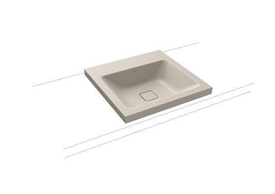 Cono inset countertop washbasin 40mm warm grey 10 | Lavabos | Kaldewei