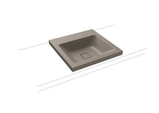 Cono inset countertop washbasin 40mm warm grey 60 | Lavabi | Kaldewei