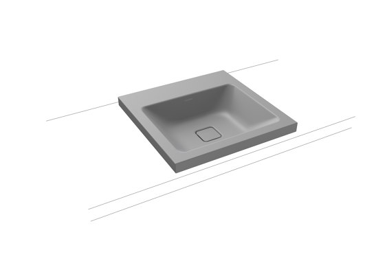 Cono inset countertop washbasin 40mm cool grey 30 | Lavabi | Kaldewei