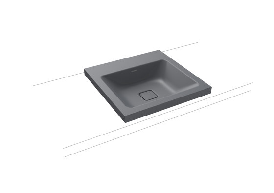 Cono inset countertop washbasin 40mm cool grey 70 | Lavabi | Kaldewei