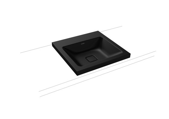 Cono inset countertop washbasin 40mm black matt 100 | Wash basins | Kaldewei