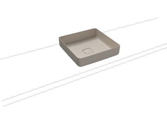Miena washbowl (rectangular) warm grey 10 | Wash basins | Kaldewei