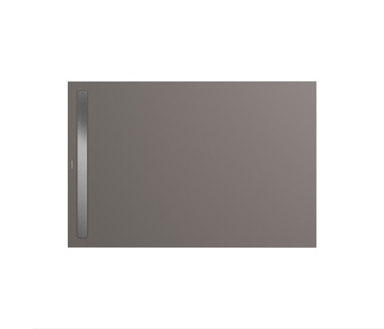 Nexsys warm grey70 | Blende Edelstahl gebürstet | Duschwannen | Kaldewei