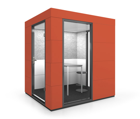 Meeting Unit | Sunset Orange | Sistemi di isolamento acustico room-in-room | OFFICEBRICKS