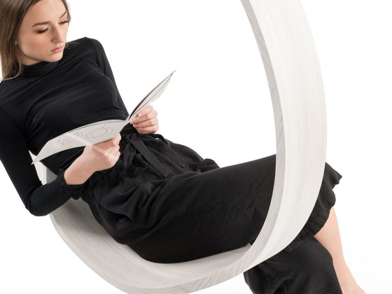 Circleswing N.1 Wooden Hanging Chair Swing Seat -  White Oak⎥indoor | Swings | Iwona Kosicka Design