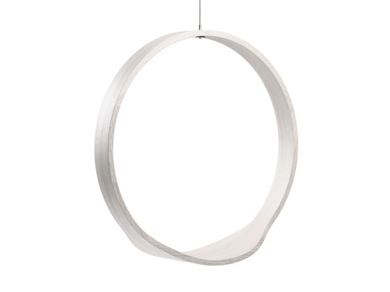 Circleswing N.1 Wooden Hanging Chair Swing Seat -  White Oak⎥outdoor | Balancelles | Iwona Kosicka Design