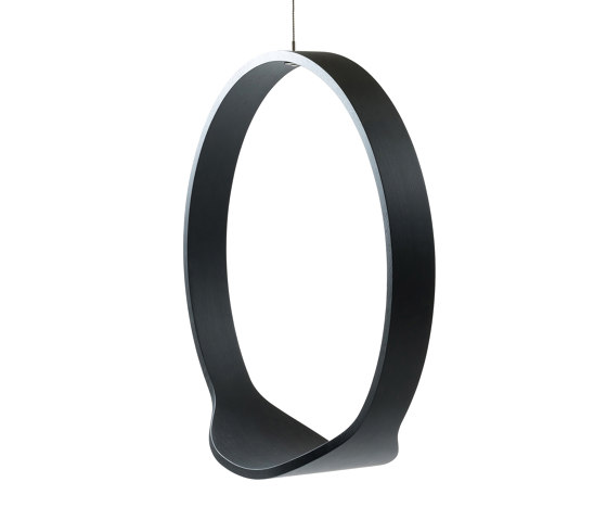 Circleswing N.1 Wooden Hanging Chair Swing Seat - Black Oak⎥indoor | Dondoli | Iwona Kosicka Design