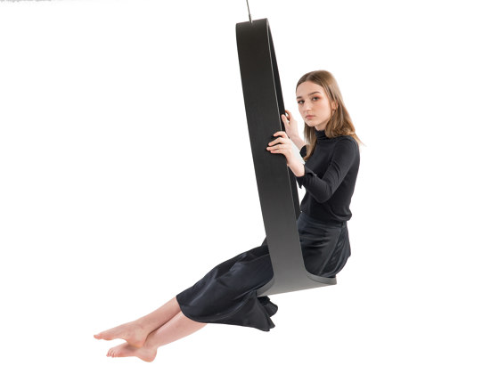 Circleswing N.1 Wooden Hanging Chair Swing Seat - Black Oak⎥indoor | Swings | Iwona Kosicka Design