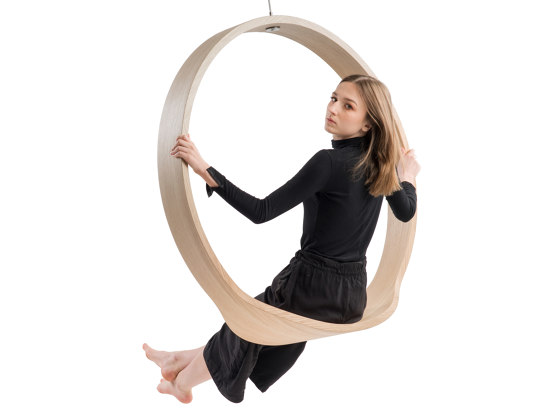 Circleswing N.1 Wooden Hanging Chair Swing Seat - Little White Oak⎥indoor | Swings | Iwona Kosicka Design