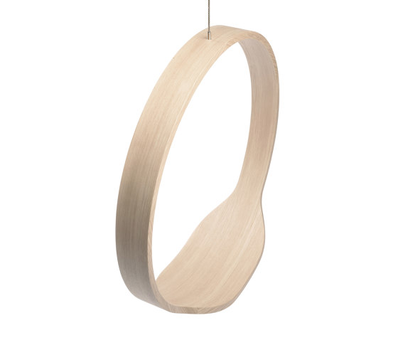 Circleswing N.1 Wooden Hanging Chair Swing Seat - Little White Oak⎥outdoor | Balancelles | Iwona Kosicka Design