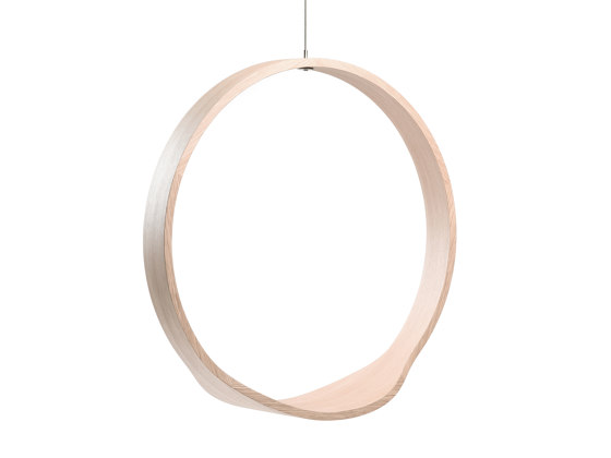 Circleswing N.1 Wooden Hanging Chair Swing Seat - Little White Oak⎥outdoor | Balancelles | Iwona Kosicka Design