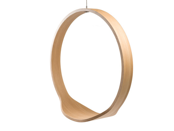 Circleswing N.1 Wooden Hanging Chair Swing Seat - Natural Oak⎥outdoor | Schaukeln | Iwona Kosicka Design
