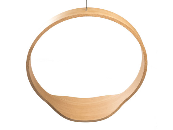 Circleswing N.1 Wooden Hanging Chair Swing Seat - Natural Oak⎥outdoor | Columpios | Iwona Kosicka Design