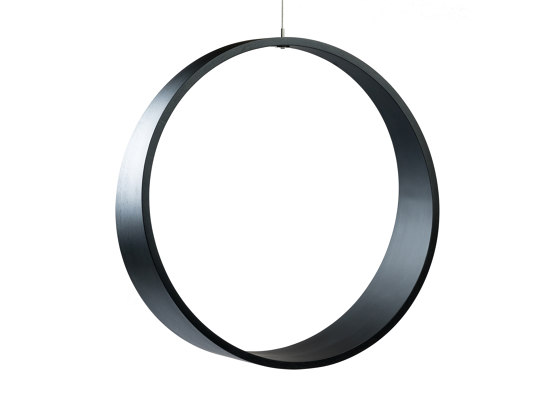 Circleswing N.2 Wooden Hanging Chair Swing Seat - Black Oak⎥indoor | Dondoli | Iwona Kosicka Design