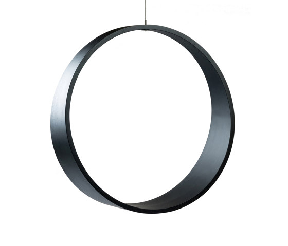 Circleswing N.2 Wooden Hanging Chair Swing Seat - Black Oak⎥outdoor | Balancelles | Iwona Kosicka Design