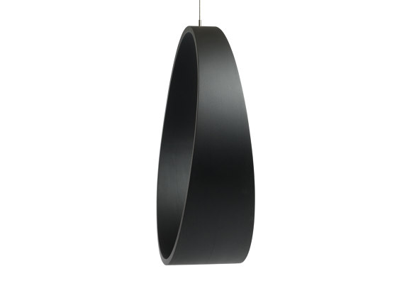Circleswing N.2 Wooden Hanging Chair Swing Seat - Black Oak⎥outdoor | Schaukeln | Iwona Kosicka Design