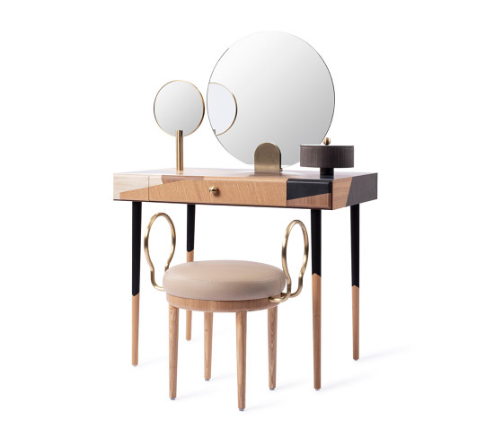 ROSE SELAVY | Vanity Desk and Stool | Marquetry | Coiffeuses | Maison Dada