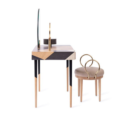 ROSE SELAVY | Vanity Desk and Stool | Marquetry | Tocadores | Maison Dada