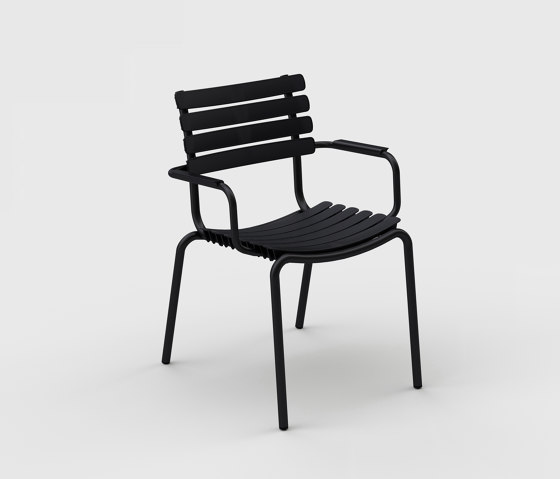 ReCLIPS | Dining chair Black with Aluminum armrests | Stühle | HOUE
