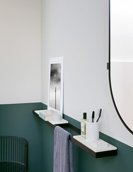 Accessories and furnishings bar and shelf soap holder | bar 72, shelf 30 | Porte-serviettes | Ceramica Cielo