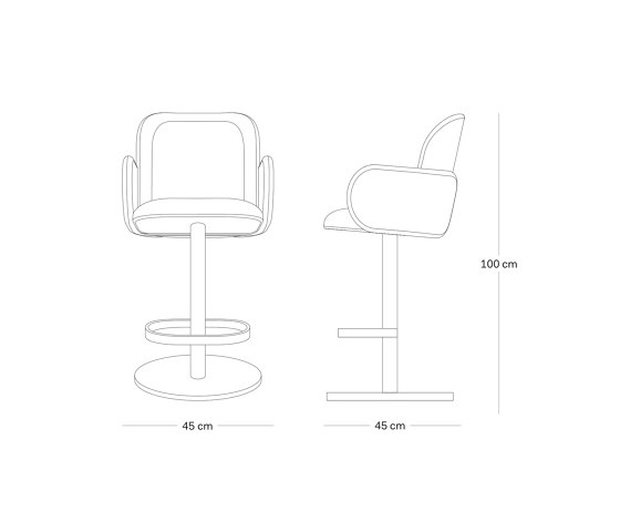 Dost Bar stool 65cm, Darkgreen | Sgabelli bancone | PUIK
