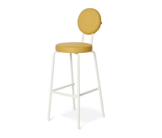 Option Bar Yellow, 65cm, Round seat, round backrest | Tabourets de bar | PUIK
