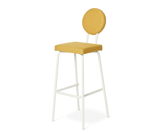 Option Bar Yellow, 65cm, Square seat, round backrest | Tabourets de bar | PUIK