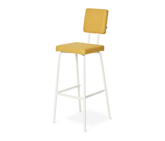 Option Bar Yellow, 65cm, Square seat, square backrest | Tabourets de bar | PUIK