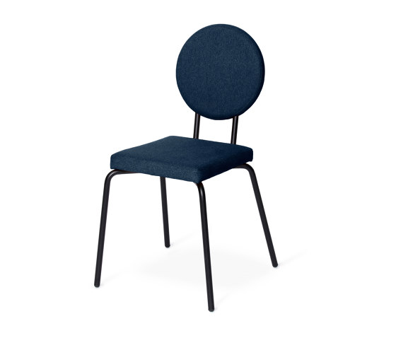 Option Chair Darkblue, Square seat, round backrest | Chairs | PUIK