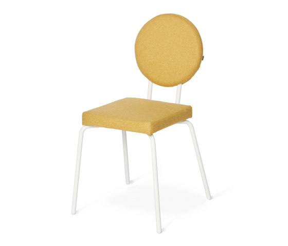Option Chair Yellow, Square seat, round backrest | Chaises | PUIK