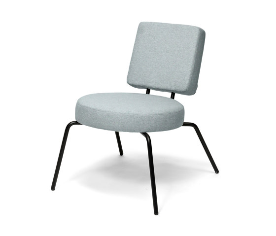 Option Lounge Lightblue, Round seat, square backrest | Sessel | PUIK